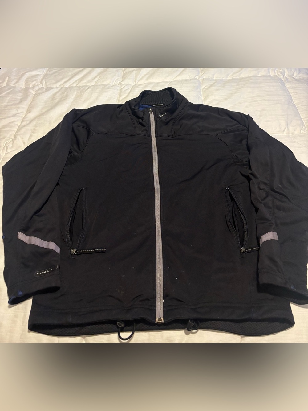 Vintage Y2K Nike Full Zip Black Jacket Size Medium